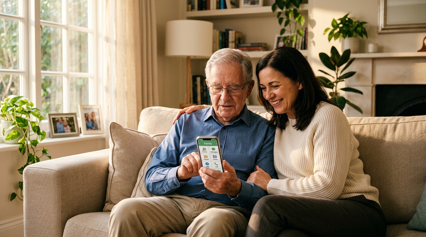 Senior smartphone safety, dementia care, and live GPS tracking family guide